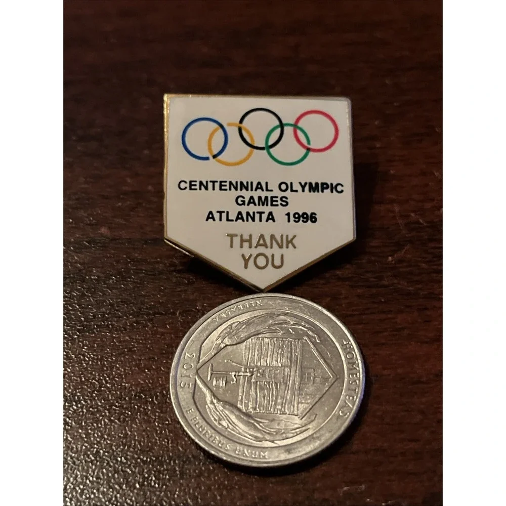 1996 Atlanta Centennial Olympic Games Thank‎ You Lapel Hat Pin